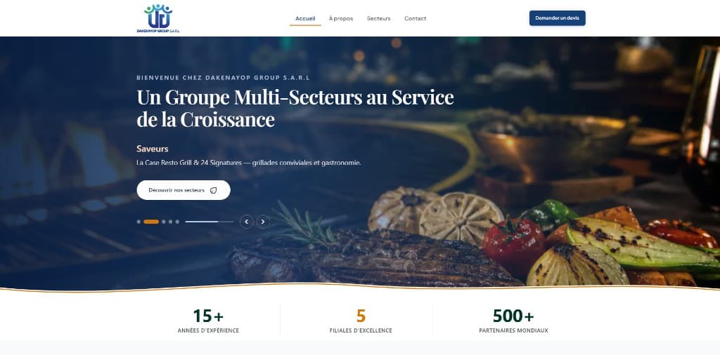 Site et e-commerce DAKENAYOP GROUP — vue 1