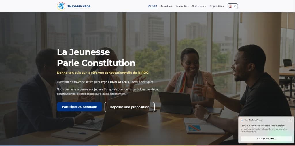 Plateforme Jeunesse Parle — captures d'écran — vue 1