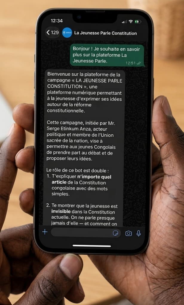 Bot WhatsApp La Jeunesse Parle Constitution — vue 1