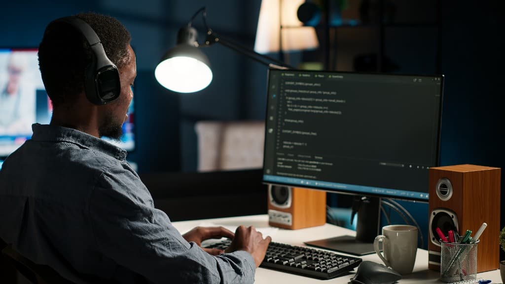 Développeur travaillant sur la modernisation et la maintenance d'un logiciel