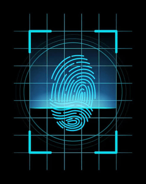 Illustration numérique d'une empreinte digitale en cours de scan